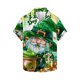 thumbnail image 1 of Día de San Patricio de los Hombres Primavera Verano Cuello Casual Impreso Manga Corta, Poliéster Ligero para Deportes, 1 of 9