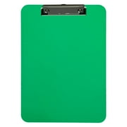 JAM Paper Plastic Clip Board, Green Clipboard, 1/Pack, 9 x 12.5