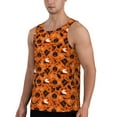thumbnail image 2 of Fotbe Retro Halloween Pattern Men's Quick Dry Workout Tank Top Gym Muscle Tee Fitness Bodybuilding Sleeveless T Shirt Breathable Workout Shirt-Medium, 2 of 9