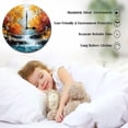 thumbnail image 3 of ZXCXRQFa Autumn Waterfalls Wood Wall Clock Silent Non-Ticking Kitchen Desk Clock Battery Operated Analog Decorative Round Clocks 10 in Garden Home Decor, 3 of 7
