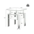 thumbnail image 4 of Tcbosik 2 Pack Square Glass Side Tables, 2-Tier End Table with Storage Shelf, 17.7" Night Stand for Small Space, Living Room, Bedroom, Transparent & Black, 4 of 9