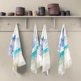 thumbnail image 2 of Starfish Shells Seaside Tea Towels Set of 1 Summer Holidays Kitchen Dish Cloth with Hanging Loop, 18"x28"Lint-Free Absorbent Towel for Kitchen Drying Wiping and Cleaning, 2 of 7