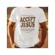 thumbnail image 1 of Camiseta Gráfica de algodon 100% para Hombre 'acepta a Jesús' - Cuello Redondo Casual, Manga Corta, Transpirable y Lavable a Máquina, Negra, 1 of 6