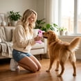 thumbnail image 3 of Plush Dog Chew Toy 6 in Interactive Squeaky Stuffed Animal for Boredom Relief Durable Molar Teething Pet Toy for Small Medium Dogs 6" Pink, 3 of 5