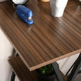 thumbnail image 2 of Homylin Home Office Computer Desk Writing Study Workstation with 2 Tier Storage Shelves, Industrial Style Wood Table and Metal Frame, Rustic Brown, 2 of 9
