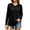 Black, variant on Tqcoqu Women's Solid V Neck Raglan Long Sleeve Tunic Tops,Curved Hem Loose Soft Casual Basic Shirts For Fall Layering,Army Green Women's S-XXL