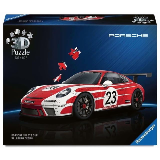Rompecabezas 3D Ravensburger Porsche 911 GT3 Cup para Niños 8+