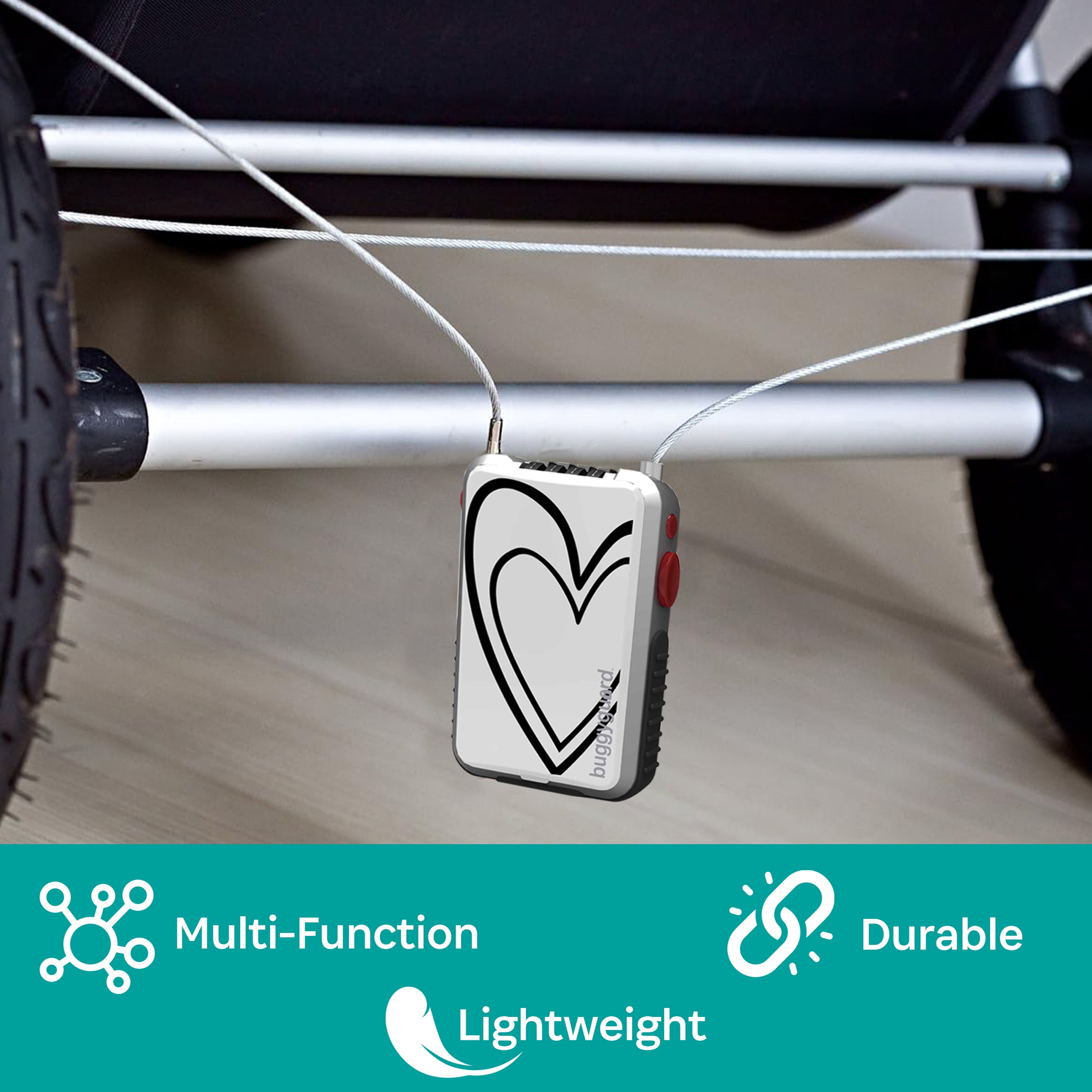 BuggyGuard Stroller Lock, Heart