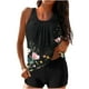 thumbnail image 1 of Trajes de Baño Modestos para las Mujeres Traje de Baño de Eslinga de Impresión de Hojas de Flores Multicolores, Cintura Alta Y Tops de Traje de Baño de Apoyo para las Mujeres, 1 of 6