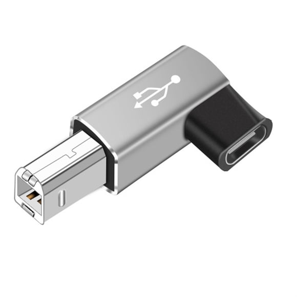 Greeniant Adaptador USB tipo c, pequeña a macho, conexión Universal rápida para ordenador portátil, teléfono móvil, convertidor de Accesorios para instrumentos musicales Cabeza en codo/Gris