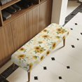 thumbnail image 3 of CHAQLIN Polyester Spandex Fabric Bench Covers for Bedroom Living Room, Scratch Resistant Easy Wash Bench Protector, Sunflower Musical Note, 3 of 9