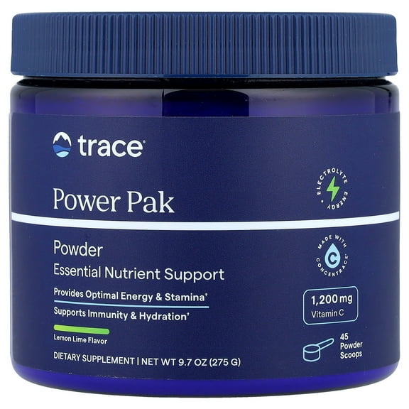 Trace Power Pak, Essential Nutrient Support, Lemon Lime, 9.7 oz (275 g)