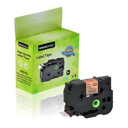 GREENCYCLE 1 Pack Compatible Brother TZe-B51 TZ-B51 TZB51 TZeB51 TZe Tape 24mm 1'' Laminated Black on Fluorescent Orange Label Tapes Cassette use for Brother P-Touch Labeler Label Maker