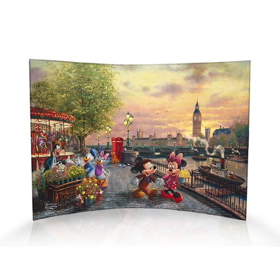 Disney (Mickey and Minnie Mouse in London) 10" x 7" Curved Acrylic Print ACP1007CUR784