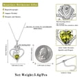 thumbnail image 6 of Beautlace 925 Sterling Silver Rose Heart Necklace,Rose Flower Pendant Necklace Jewelry Birthday Christmas Valentines Mother's Day Gifts for Women Mom-August, 6 of 12