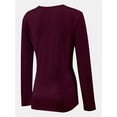 thumbnail image 4 of Women Shirts V Neck Long Sleeve Tops T-Shirt Basic Tees, 4 of 5