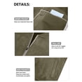 thumbnail image 5 of GIRUNS Men's Casual Varsity Jacket Vintage Suede Bomber Jackets Lightweight Outerwear Coat Army Green 2XL, 5 of 6