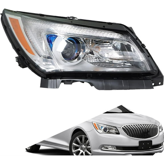 SEBLAFF Headlight For 2014 15 2016 Buick LaCrosse Projector Halogen w/LED DRL Right Side
