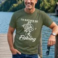 thumbnail image 4 of Jollimate Bigfoot I'd Rather Be Fishing T-Shirt, Funny Sasquatch Angler Graphic Tee, Men's Gift, 4 of 6
