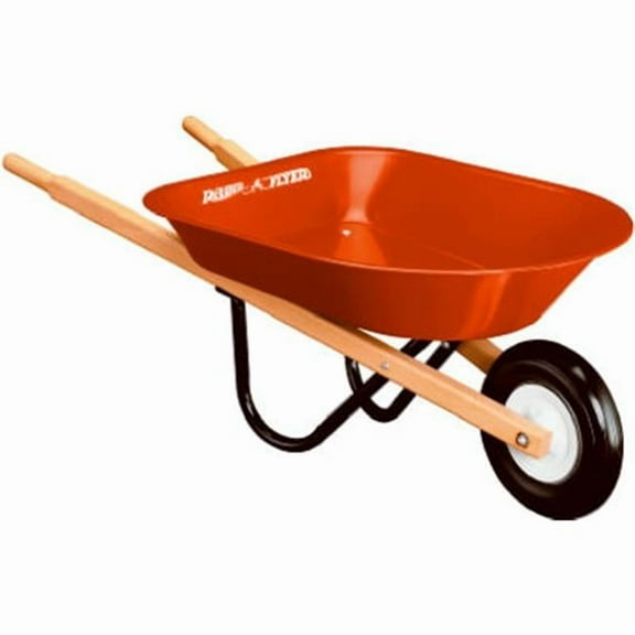 Radio Flyer Mini Toy 5.73 lbs Capacity Wheelbarrow with Wooden Handle
