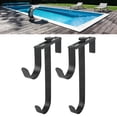 thumbnail image 1 of Pool Accessories, Easy To Install Space Saving 2Pcs Adjustable Pool Pole Hook Hanger  For Pool Fence, 1 of 8
