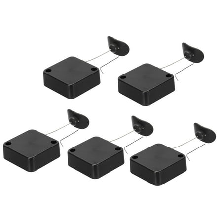 Retractable Remote Control Arc Terminal Lock for TV,Cable Lock 5PCS Black 59.06"