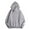 Grey, variant on Man Autumn Hoodie Fuzzy Solid Color Long Sleeve Pockets Hooded Sweatshirt Hoodies for Men Black M