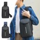 thumbnail image 1 of Bolsa antirrobo - Mochila cruzada para el pecho con bolsillo de seguridad para viajes y senderismo, 21x13x31cm, negra/azul, 1 of 9
