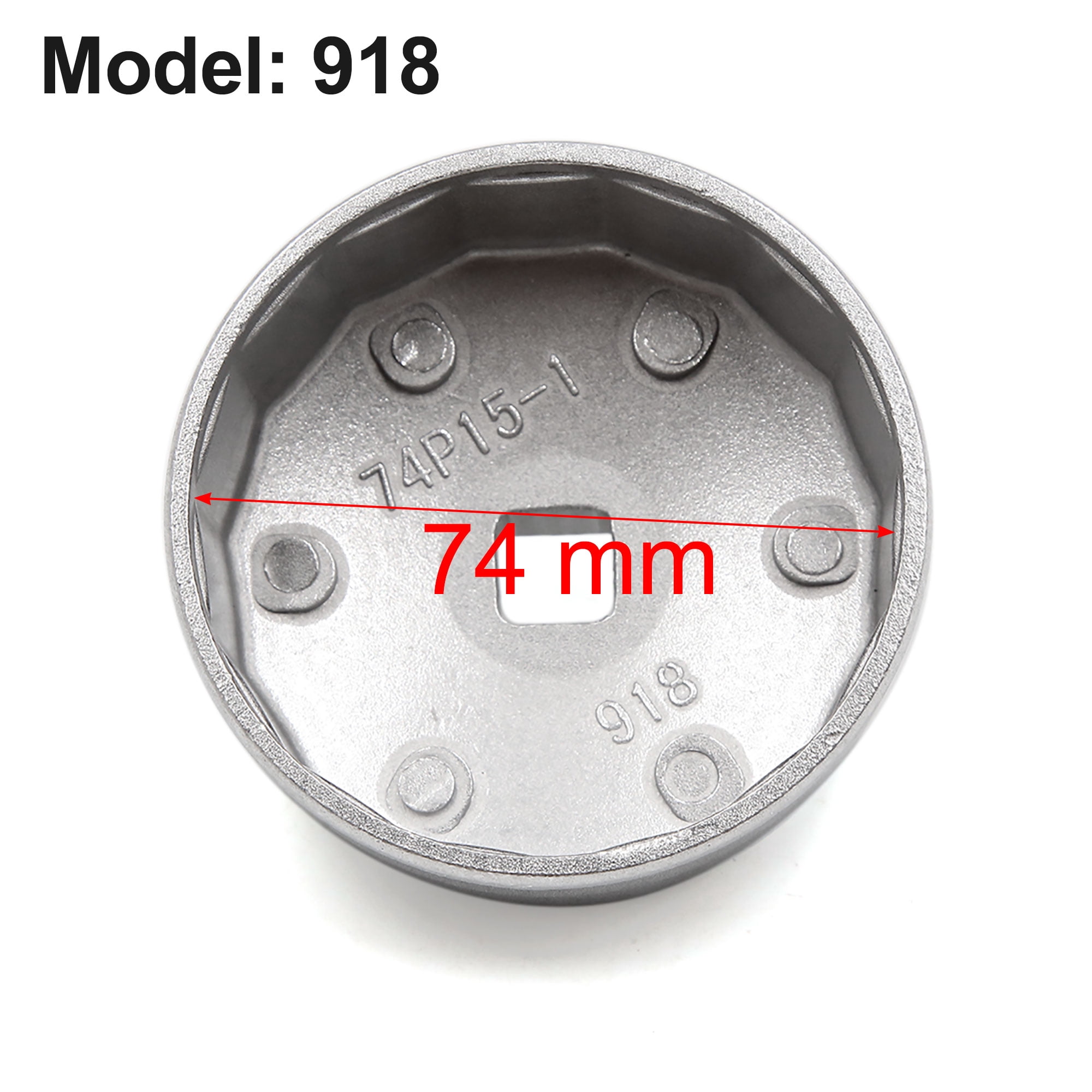 Unique Bargains Car 74mm Inner Dia 15 Flute Oil Filter Cap Wrench Socket Removal Tool