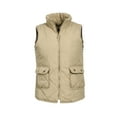 thumbnail image 3 of Women's Stand Collar Warm Padded Zip Closure Side Pockets Gilet Quilted Puffer Vest, 3 of 8