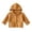 Yellow, variant on Girls Ribbed Jackets Full Zip Raglan Sleeve Coat with Pom Hood Cute Warm Outdoor Jackets with Pockets,Beige,18-24Month