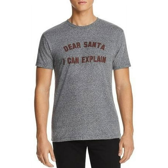 Kid Dangerous HEATHER GRAY Dear Santa Short Sleeve Tee, US X-Large