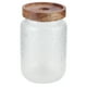 thumbnail image 4 of Juego De Tarros De Cristal, Recipiente De Almacenamiento Ancho Con Tapa De Madera Hermética Para Aperitivos De Granos De Café Y Nueces, 4 of 7