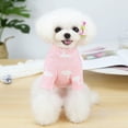 thumbnail image 6 of Dog Cat Shirt, Fashion Casual Round Neck Cute Cartoon Bear Cow Goose Print Soft Skin-friendly Cozy Cotton Winter Warm Pullover Pajamas Pet Clothes Costume for Puppy Small Medium Dog Daily Wear, 6 of 8