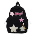 thumbnail image 3 of Mochila para ordenador portátil de uso diario para mujer bolsa de viaje al aire libre con apliques de estrellas de gran capacidad, 3 of 5