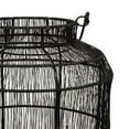 thumbnail image 3 of Benjara Fyn 20 Inch Decorative Candle Lantern, Boho Style Decor, Black Metal, 3 of 5