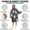 thumbnail image 5 of Wearable Oversized Blanket,Dark Halloween Ghosts with Stars Wearable Blanket Hoodie for Adults,Cozy Hooded Blankets with Super Pockets,Super Warm Fuzzy Pullover for Women & Men, 5 of 6