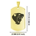 thumbnail image 2 of Stainless Steel Aztec Jaguar Warrior Champion Dog Tag Pendant Necklace, 2 of 3
