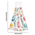 thumbnail image 6 of Yayeee Kitchen Hanging Hand Towels Set of 2 with Loop Bathroom Absorbent Tie Towel, Cute Easter Eggs, 6 of 7