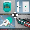thumbnail image 3 of Everest Solutions Multimédias RJ45 Cat6/5e Jack de Clé - Connecteurs Femelles Modulaires de Type 110 Compatible avec la Vitesse, 3 of 5