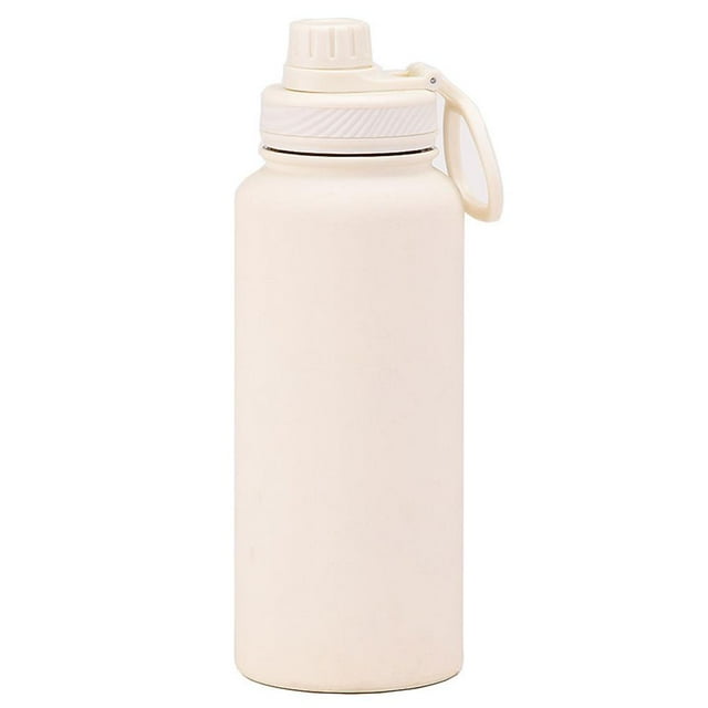 1L Stainless Steel Sports Water Bottle, Large Thermos Bottle, Portable Outdoor Water Bottle with Handle