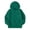 00&Dark Green793, variant on Hoodies for Girls Heart Print Fleece Zip Up Sweatshirts Jacket, Green, Sizes 5-14