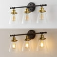 thumbnail image 6 of JONATHAN Y Hollis 23.75" 3-Light Traditional Farmhouse Vanity Light with Bathroom Hardware Accessory Set, Oil Rubbed Bronze/Gold Painting (5-Piece), 6 of 10