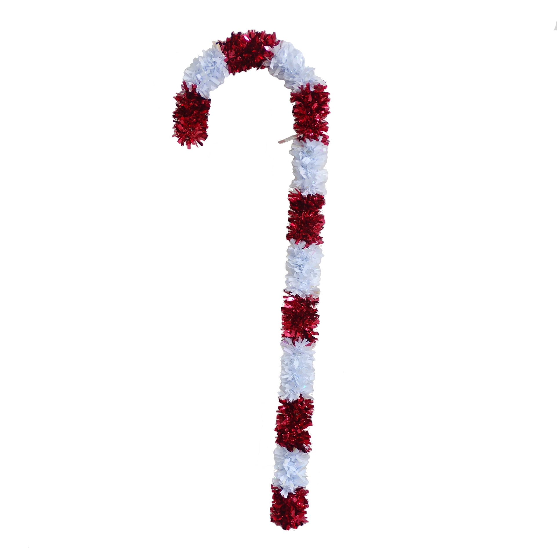 w Christmas House Tinsel Candy Cane Decoration 15 in 