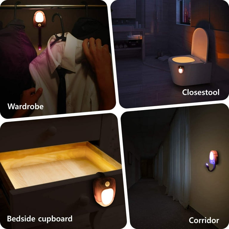 Toilet Night Light(2Pack) by ESTONE, 8-Color Led Motion Activated