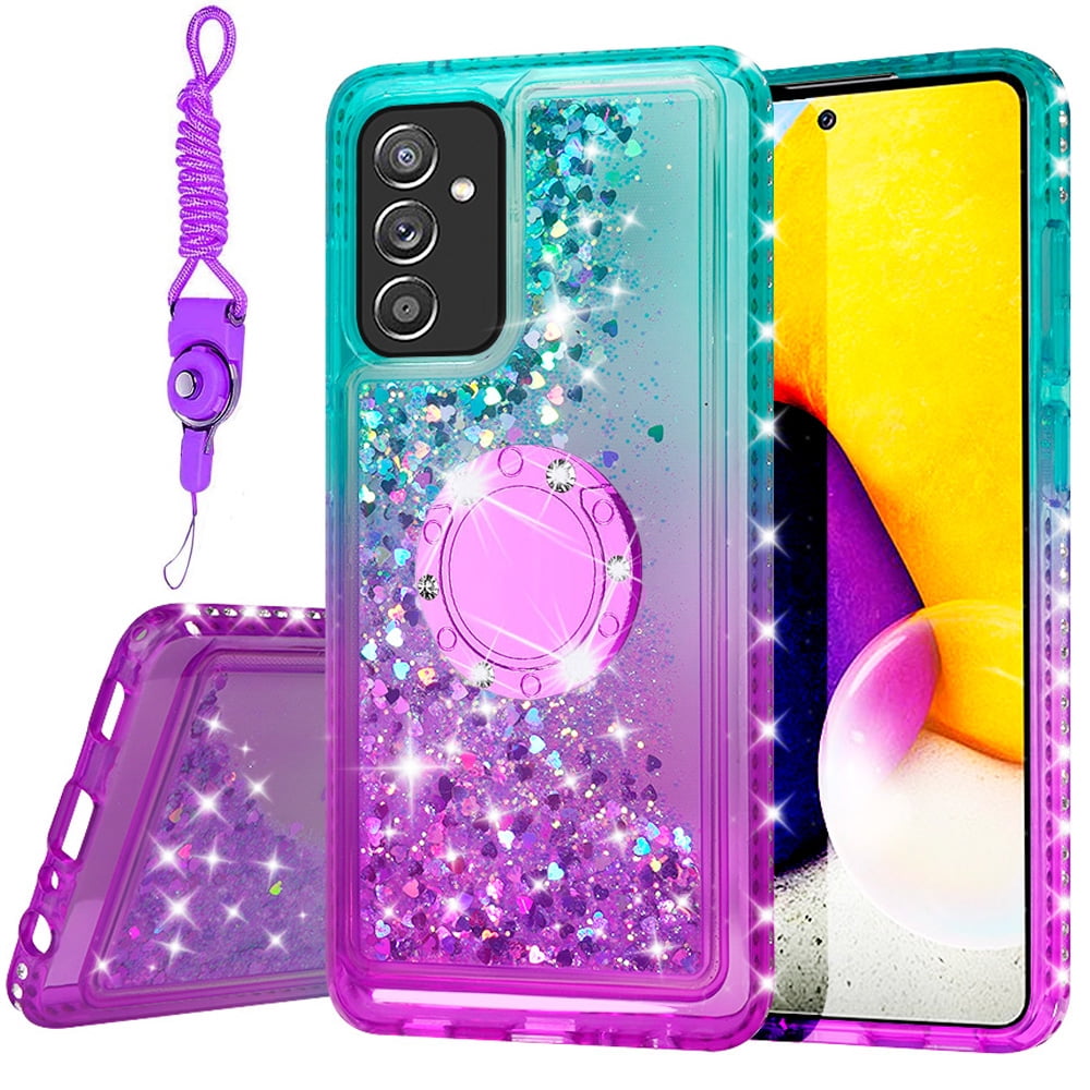 SOGA Quicksand Cover Cute Girl Phone Case Compatible for Samsung Galaxy