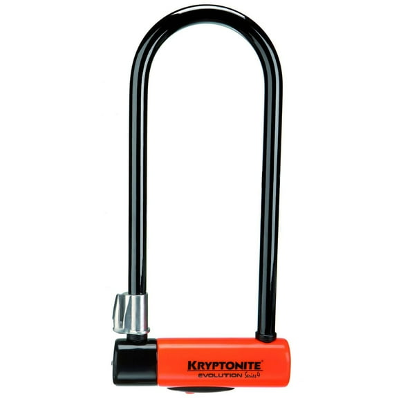 Kryptonite Evolution Series-4 LS Heavy Duty Bicycle U Lock Bike Lock with Transit FlexFrame Bracket (4-Inch x 11.5-Inch)