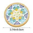thumbnail image 2 of DIY Glass Mosaic Tiles for Crafts Materials Package, Mixed Mosaic Kits with Wooden Coaster, Handmade DIY Mosaic Coaster Material Kit for Home Decor, 2 of 7