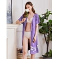 thumbnail image 3 of Ekouaer Women Robes Lightweight House Coat Short Sleeve Floral Print Mumu House Dresses with Pockets Zipper Nightgowns, 3 of 6