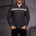 thumbnail image 5 of Men Casual Cardigan Sweaters Full Zipper Closure Long Sleeve Waffle Jackets, 5 of 6
